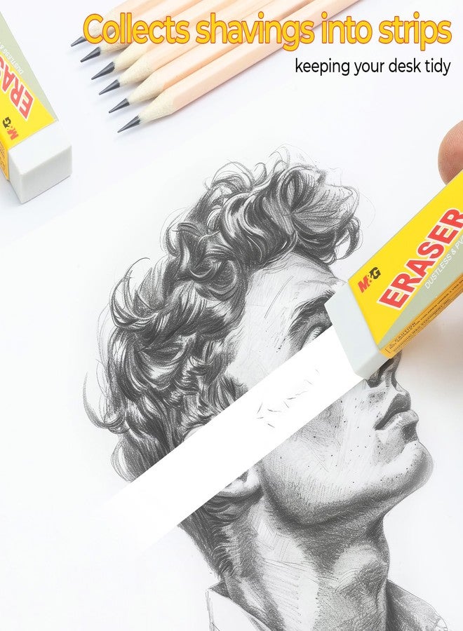 ام اند جي مجموعة ممحاة أقلام رصاص للأطفال من إم آند جي، عبوة من 20 ممحاة بيضاء، ممحاة فنية للرسم والتخطيط، للفنانين، لوازم مكتبية ومدرسية أساسية للفصول الدراسية - Image 4